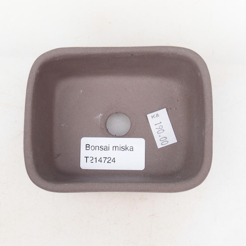 Keramická bonsai miska 10 x 8 x 5 cm, barva režná