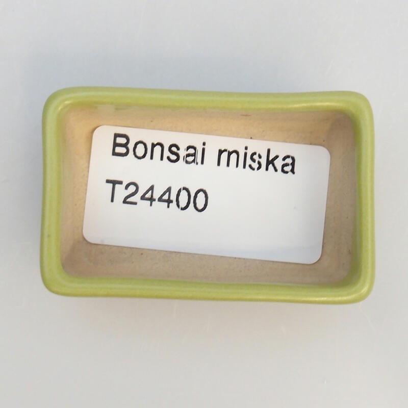 Keramická bonsai miska 5 x 3 x 2 cm, barva zelená