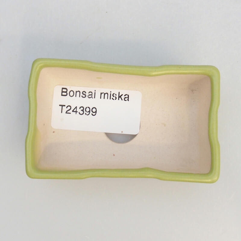 Keramická bonsai miska 7,5 x 4 x 3 cm, barva zelená