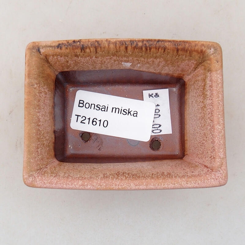 Keramická bonsai miska 8 x 6 x 4 cm, barva růžová